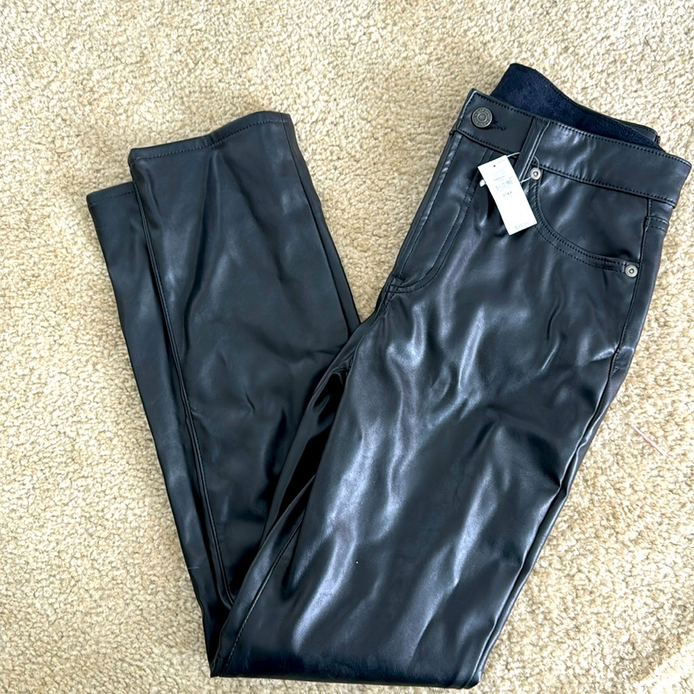 GAP Leather pants sz 27 New with tags
